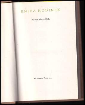 Rainer Maria Rilke: Kniha hodinek