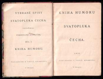 Svatopluk Čech: Kniha humoru Svatopluka Čecha