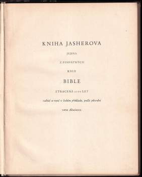 Kniha Jasherova