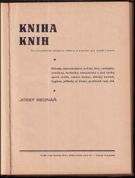 Josef Bednář: Kniha knih
