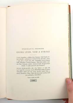 Stanislav Kostka Neumann: Kniha lesů, vod a strání