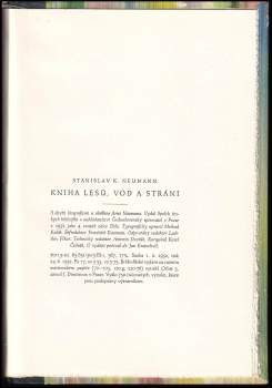 Stanislav Kostka Neumann: Kniha lesů, vod a strání