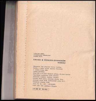 Karel Gut: Kniha o československém hokeji