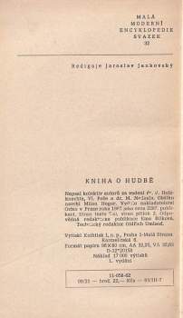 Václav Holzknecht: Kniha o hudbě