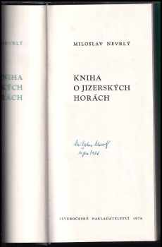Miloslav Nevrlý: Kniha o Jizerských horách