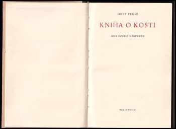 Josef Pekař: Kniha o Kosti