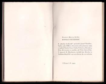Rainer Maria Rilke: Kniha o putování