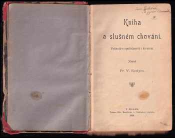 František Vlastimil Kodym: Kniha o slušném chování
