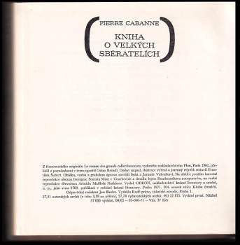 Pierre Cabanne: Kniha o velkých sběratelích