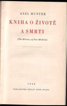 Axel Munthe: Kniha o životě a smrti