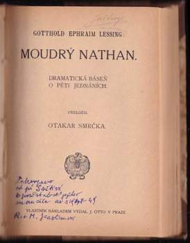 Gotthold Ephraim Lessing: Moudrý Nathan