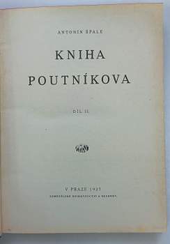 Antonín Špale: Kniha poutníkova