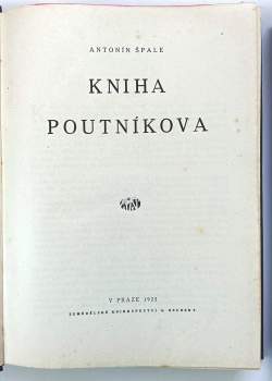Antonín Špale: Kniha poutníkova