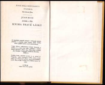 Juan Ruiz: Kniha pravé lásky