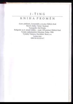 Oldřich Král: Kniha proměn