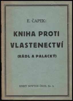 Kniha proti vlastenectví (Rádl contra Palacký)