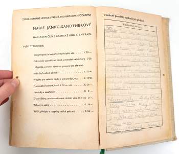 Marie Janků-Sandtnerová: Kniha rozpočtů a kuchařských předpisů