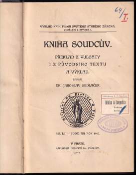 Jaroslav Sedlacek: Kniha soudcův