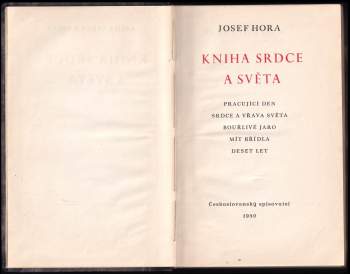 Josef Hora: Kniha srdce a světa