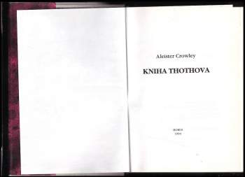 Aleister Crowley: Kniha Thothova