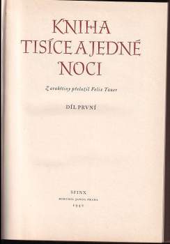 Kniha Tisíce a jedné noci