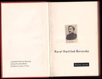 Karel Havlíček Borovský: Kniha veršů