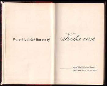Karel Havlíček Borovský: Kniha veršů