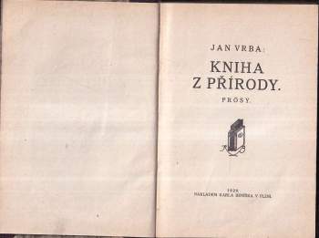 Jan Vrba: Kniha z přírody
