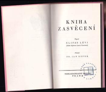 Eliphas Lévi: Kniha zasvěcení