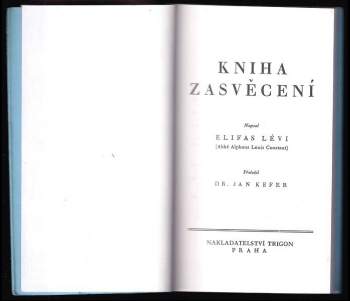 Eliphas Lévi: Kniha zasvěcení