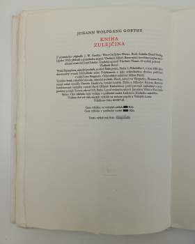 Johann Wolfgang von Goethe: Kniha Zulejčina
