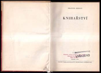Emanuel Herout: Knihařství
