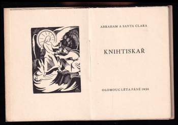 Abraham a Sancta Clara: Knihtiskař