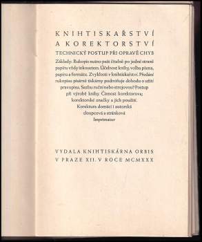Rudolf Hála: Knihtiskařství a korektorství