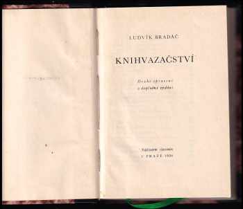 Ludvík Bradáč: Knihvazačství