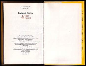 Rudyard Kipling: Knihy džunglí