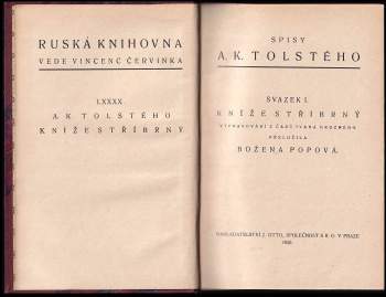Aleksej Konstantinovič Tolstoj: Kníže Stříbrný