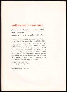 Ondřej Sekora: Knížka Ferdy Mravence