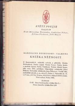 Marceline Desbordes-Valmore: Knížka něžností