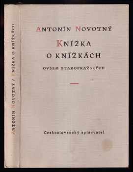 Knížka o knížkách, ovšem staropražských