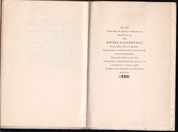 Otto František Babler: Knížka o slunečnici