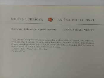Milena Lukešová: Knížka pro Lucinku