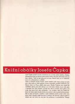 Knižní obálky Josefa Čapka : výběr obálek ... z let 1919 až 1927