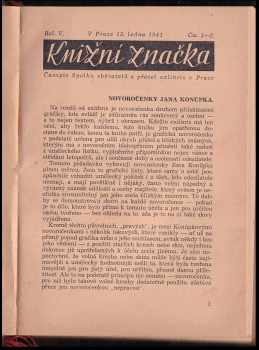 Zprávy Spolku sběratelů a přátel exlibris v Praze