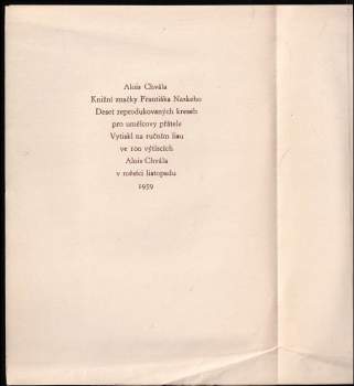 Alois Chvála: Knižní značky Františka Naskeho