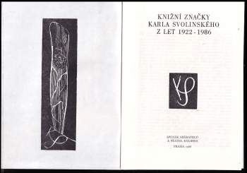 Slavomil Vencl: Knižní značky Karla Svolinského z let 1922-1986