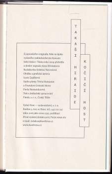 Takashi Hiraide: Kočičí host