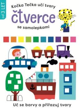 Kočka Tečka učí tvary se samolepkami