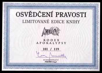 Jesus B. Vilches: Kodex Apokalypsy - LIMITOVANÁ EDICE S PODPISEM - VÝTISK 101 z 119