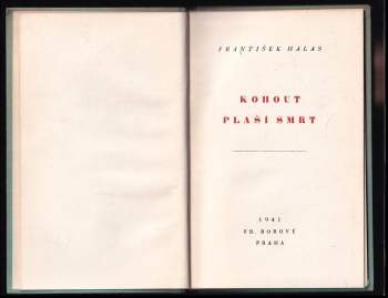 František Halas: Kohout plaší smrt